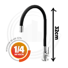 Torneira De Cozinha Gourmet Bancada Flexível Safira C63