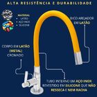 Torneira De Cozinha Gourmet Com Arejador Fixo De Mesa Flexíve