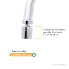 Torneira De Cozinha Gourmet Cromada Parede Cromado Bica Móvel