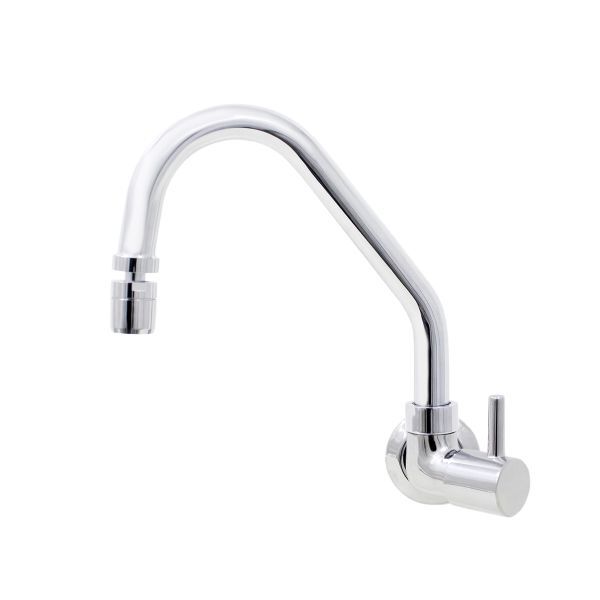 Torneira De Cozinha Gourmet Cromada Parede Cromado Bica Móvel