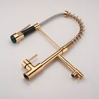 Torneira De Cozinha Gourmet Dourada Luxo Monocomando Inox