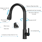 Torneira De Cozinha Gourmet Ducha Extensível 50cm 2 Modos Jat