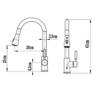 Torneira De Cozinha Gourmet Ducha Extensível 50cm 2 Modos Jat