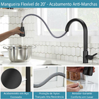 Torneira De Cozinha Gourmet Ducha Extensível 50cm 2 Modos Jat