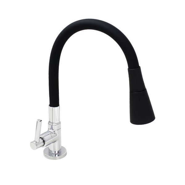 Torneira De Cozinha Gourmet Flexível de Mesa Inox Revestida E