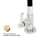 Torneira De Cozinha Gourmet Flexível de Mesa Inox Revestida E