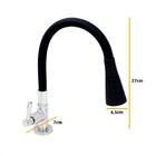 Torneira De Cozinha Gourmet Flexível de Mesa Inox Revestida E