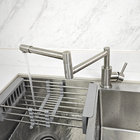 Torneira de Cozinha Gourmet Giratória Escovada Misturador