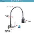 Torneira De Cozinha Gourmet Luxo De Parede