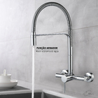 Torneira de Cozinha Gourmet Misturador Monocomando De Parede