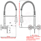 Torneira de Cozinha Gourmet Misturador Monocomando De Parede