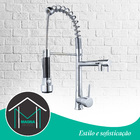 Torneira De Cozinha Gourmet Monocomando Flexível Extensível