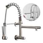 Torneira De Cozinha Gourmet Parede Monocomando Inox Prata