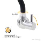 Torneira De Cozinha Gourmet Preta Parede Bica Móvel Com Areja