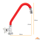 Torneira De Cozinha Gourmet Vermelho Para Mesa Bica Móvel Ino