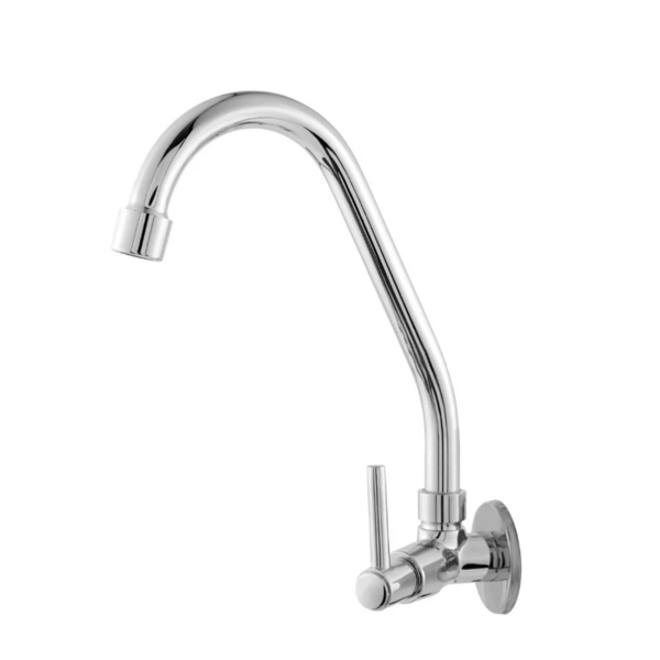 Torneira De Cozinha Metal Bica Móvel Luxo De Parede 1/4v 5/8"