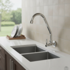 Torneira De Cozinha Metal Bica Móvel Luxo De Parede 1/4v 5/8"