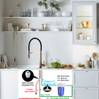 Torneira de Cozinha Monocomando Flexível com Saída de Água Fi