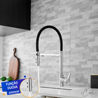 Torneira de Cozinha Monocomando Flexível com Saída de Água Fi