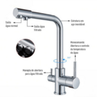 Torneira de Cozinha Monocomando Gourmet Cromado entrada para