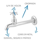 Torneira De Cozinha Oliveira 1158 C-23 De Parede Fixa Comum 1