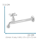 Torneira De Cozinha Oliveira 1158 C-31 De Parede Fixa Com Are