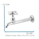 Torneira De Cozinha Oliveira 1158 C-31 De Parede Fixa Comum 1