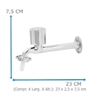 Torneira De Cozinha Oliveira 1158 C-40 De Parede Fixa Com Bic