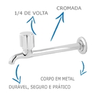 Torneira De Cozinha Oliveira 1158 C-40 De Parede Fixa Comum 1