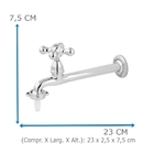 Torneira De Cozinha Oliveira 1158 C-52 De Parede Fixa Com Bic