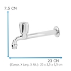 Torneira De Cozinha Oliveira 1159 C-50 De Parede Fixa Com Are