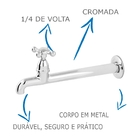 Torneira De Cozinha Oliveira 1159 C-52 De Parede Fixa Comum