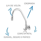 Torneira De Cozinha Oliveira 1167 3/4 C-23 1/4 De Volta Com B