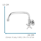 Torneira De Cozinha Oliveira 1167 C-31 De Parede Com Bica Móv