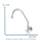 Torneira De Cozinha Oliveira 1167 C-31 De Parede Com Bica Móv