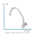 Torneira De Cozinha Oliveira 1167 C-50 1/4 De Volta De Parede