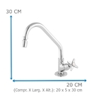 Torneira De Cozinha Oliveira 1168 3/4 C-23 1/4 Volta De Mesa