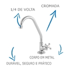 Torneira De Cozinha Oliveira 1168 C-33 De Mesa Com Bica Móvel
