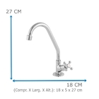 Torneira De Cozinha Oliveira 1168 C-52 De Mesa Com Bica Móvel