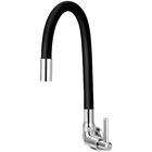 Torneira De Cozinha Parede Gourmet Flexível Preta Via Flix