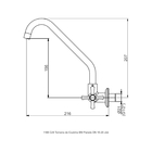 Torneira De Cozinha Parede - Job - 1168
