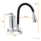 Torneira De Cozinha Preto Gourmet De Parede Inox Com Filtro C