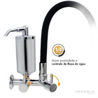 Torneira De Cozinha Preto Gourmet De Parede Inox Com Filtro C