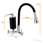 Torneira De Cozinha Preto Gourmet De Parede Inox Com Filtro P