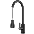 Torneira De Cozinha Roma Mangueira Flexível Aço Inox Preto Go