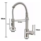 Torneira De Cozinha Spray Misturador Monocomando Prata 9109c