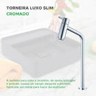 Torneira De Cuba E Lavatório Slim Metal Cromado Luxo