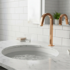 Torneira De Cuba Rose Gold Lavatório Quadrado Bica Alta 1/4v