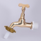 Torneira De Jardim Amarela Curta 1/2" Com Redução Para 3/4"