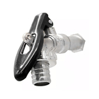 Torneira De Jardim Tanque Máquina Preta Com Adaptador 3/4